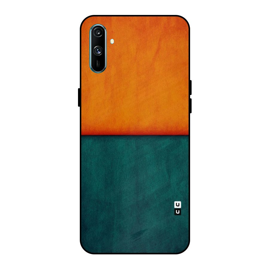 Orange Green Shade Metal Back Case for Realme C3