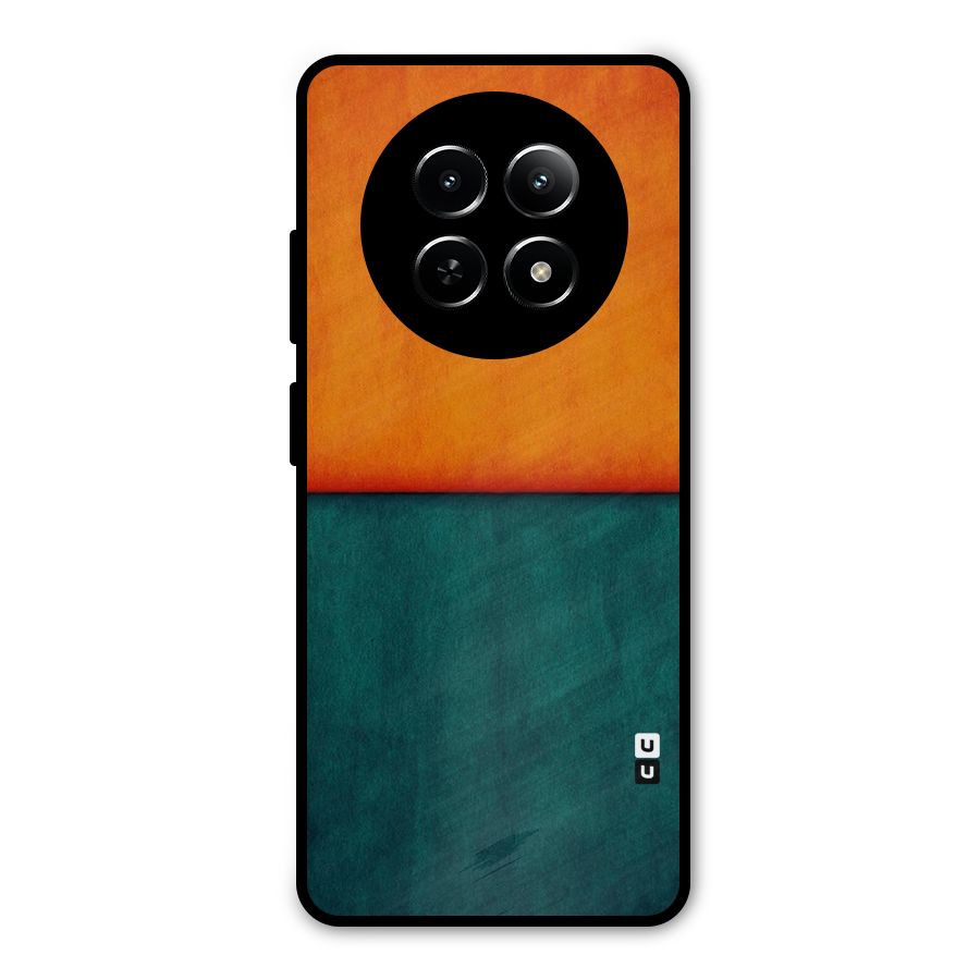 Orange Green Shade Metal Back Case for Realme Narzo 70x 5G