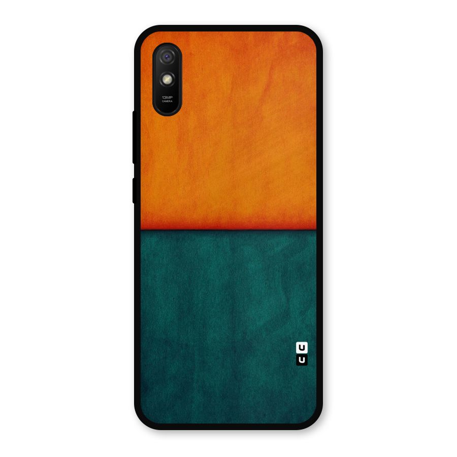 Orange Green Shade Metal Back Case for Redmi 9a