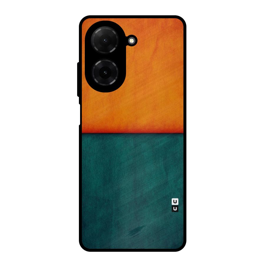 Orange Green Shade Metal Back Case for Redmi A5 4G