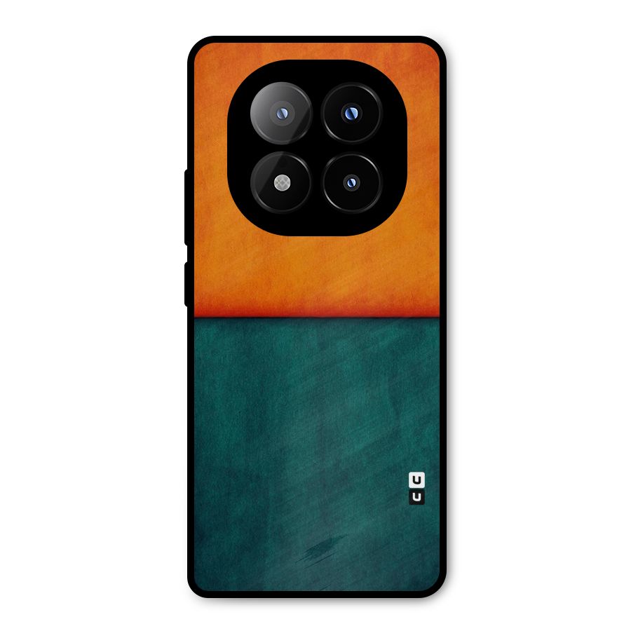 Orange Green Shade Metal Back Case for Redmi Note 14 Pro Plus 5G