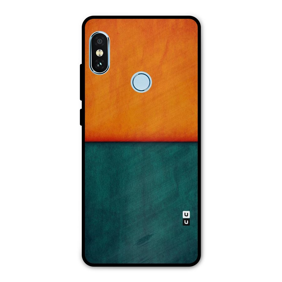 Orange Green Shade Metal Back Case for Redmi Note 5 Pro