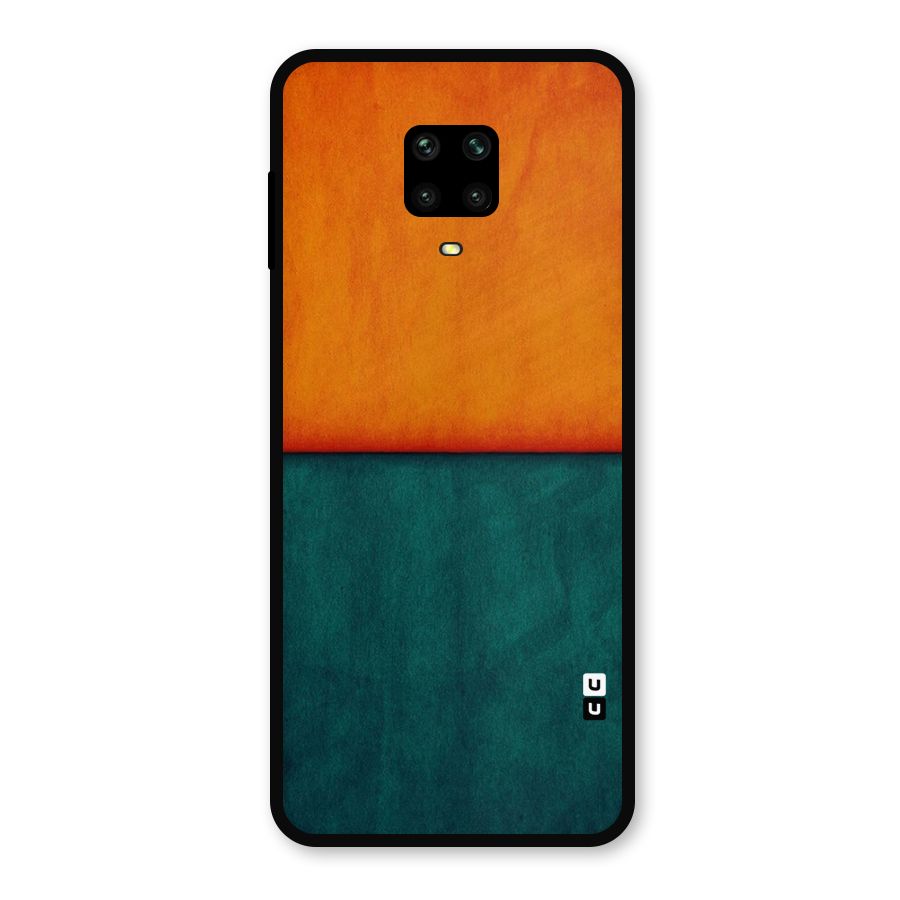 Orange Green Shade Metal Back Case for Redmi Note 9 Pro Max