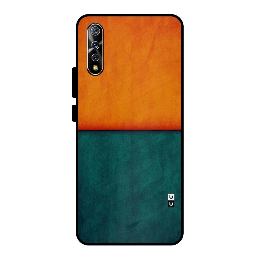 Orange Green Shade Metal Back Case for Vivo S1