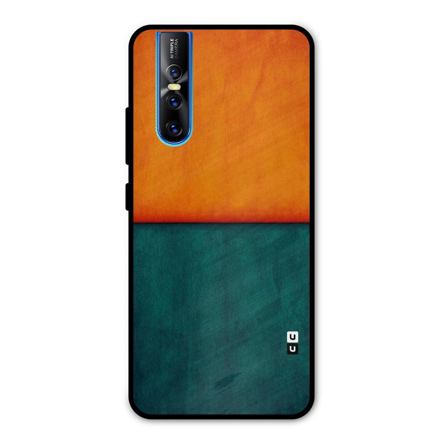 Orange Green Shade Metal Back Case for Vivo V15 Pro