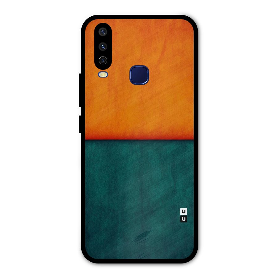 Orange Green Shade Metal Back Case for Vivo V17