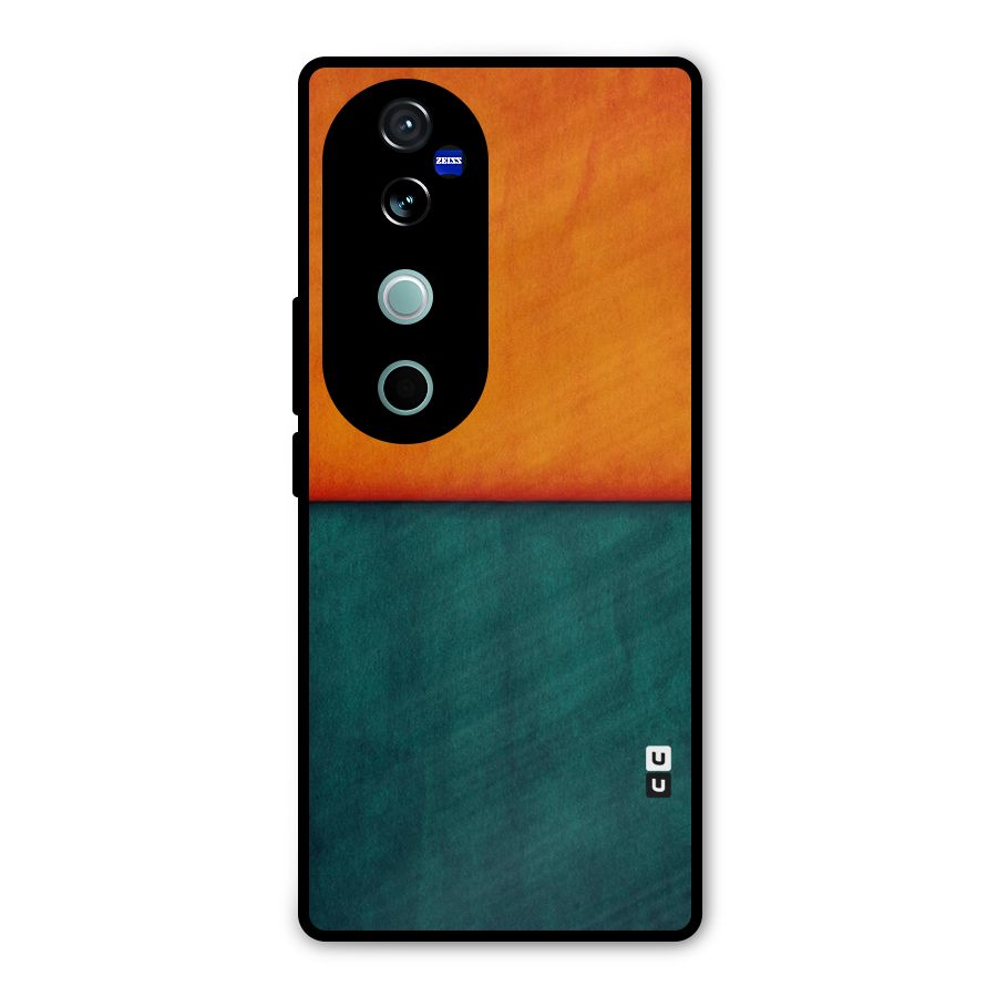 Orange Green Shade Metal Back Case for Vivo V40