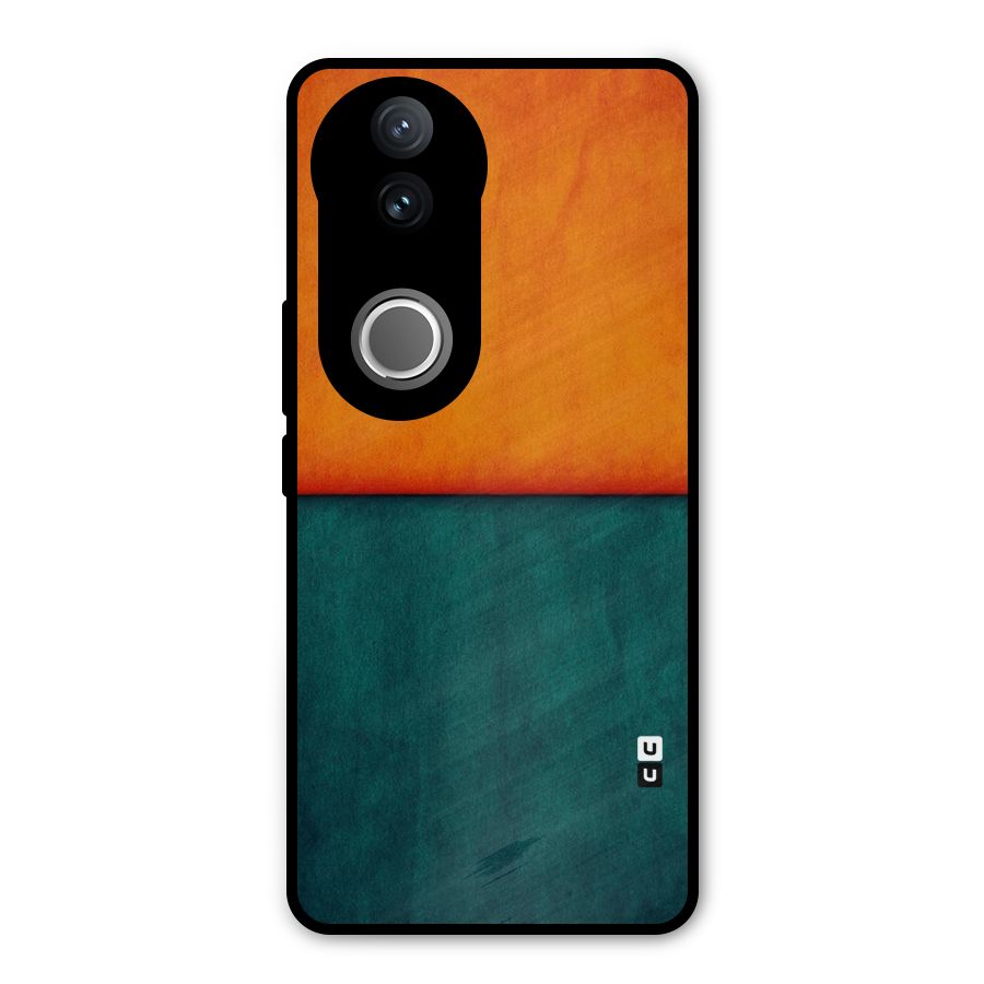 Orange Green Shade Metal Back Case for Vivo V50e