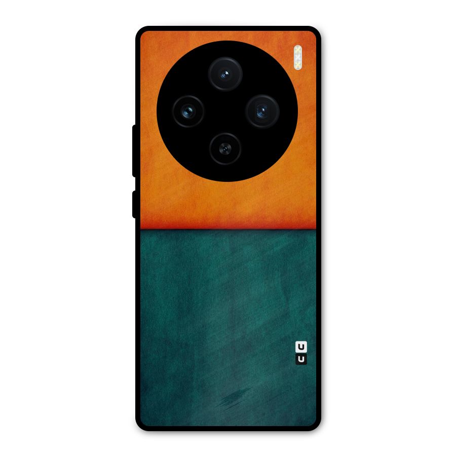 Orange Green Shade Metal Back Case for Vivo X100