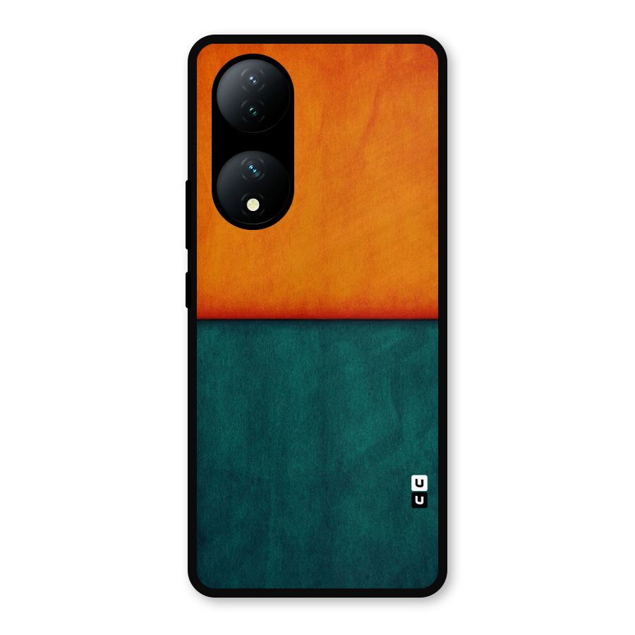 Orange Green Shade Metal Back Case for Vivo Y100a