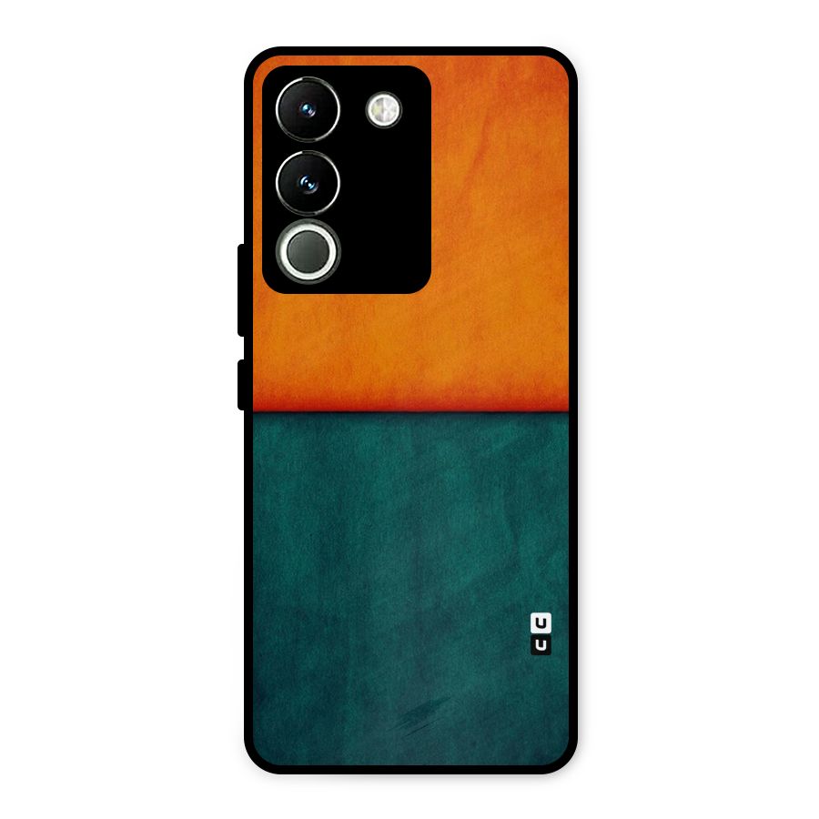 Orange Green Shade Metal Back Case for Vivo Y200