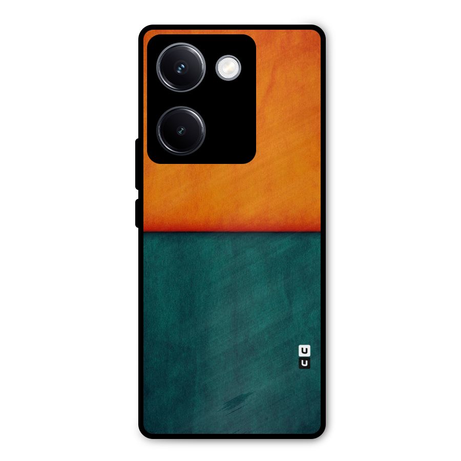 Orange Green Shade Metal Back Case for Vivo Y300 Plus