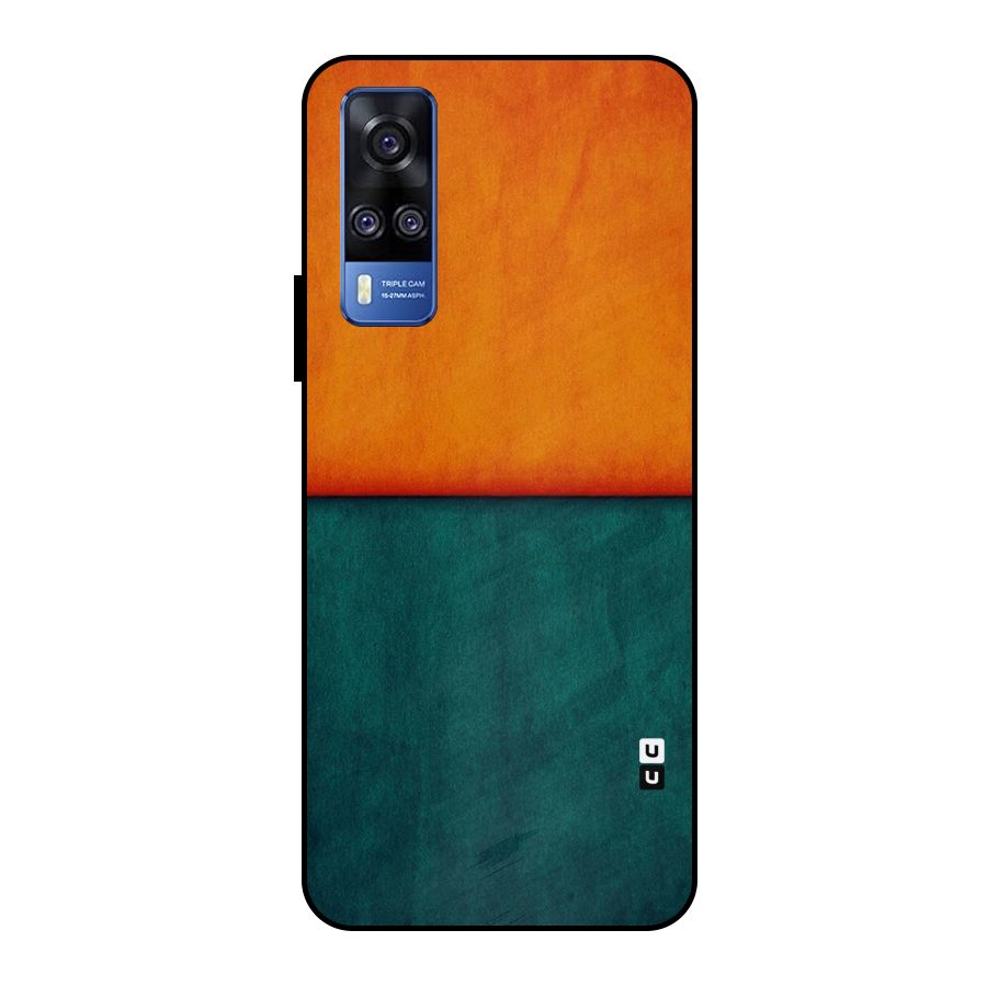 Orange Green Shade Metal Back Case for Vivo Y51