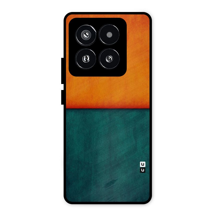 Orange Green Shade Metal Back Case for Xiaomi 14 Pro
