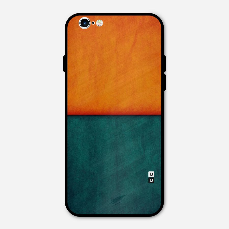 Orange Green Shade Metal Back Case for iPhone 6 6s