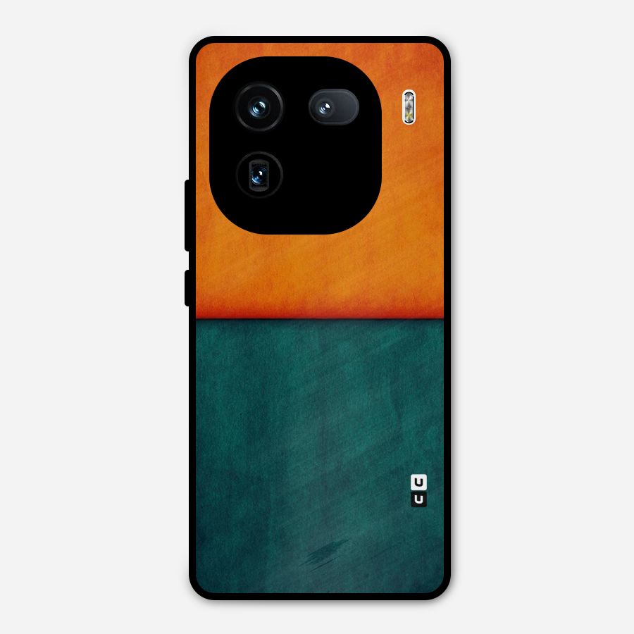 Orange Green Shade Metal Back Case for iQOO 12