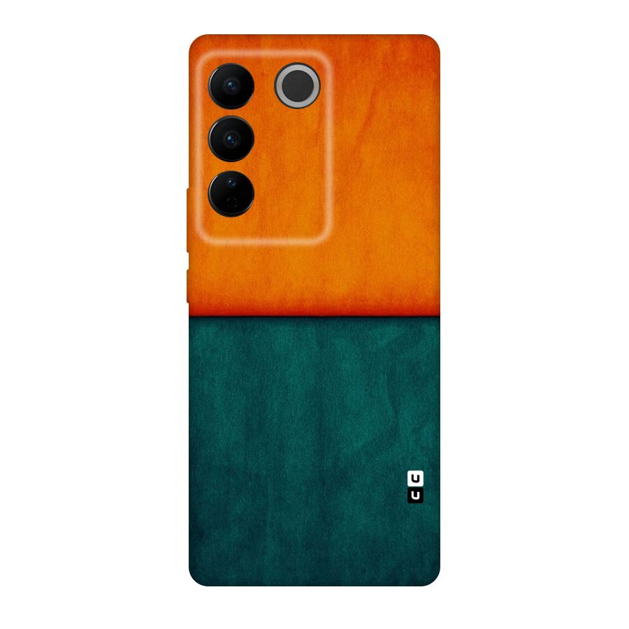 Orange Green Shade Original Polycarbonate Back Case for Vivo V27