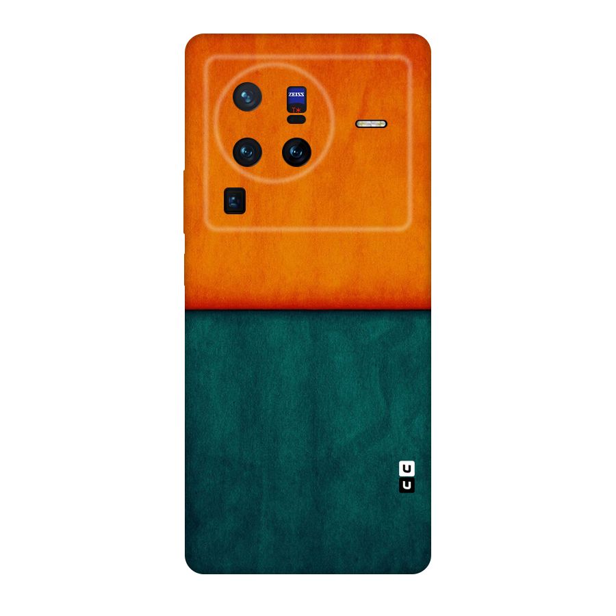 Orange Green Shade Original Polycarbonate Back Case for Vivo X80