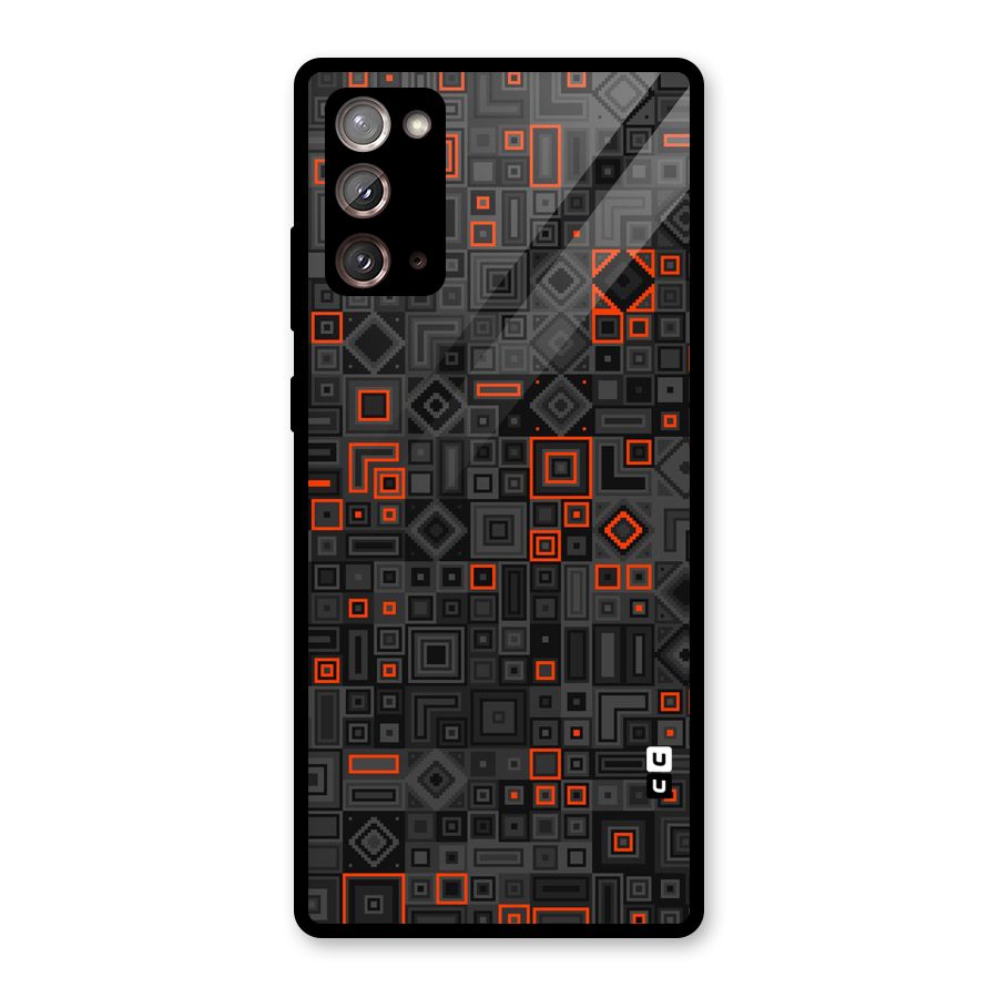 Orange Shapes Abstract Glass Back Case for Galaxy Note 20