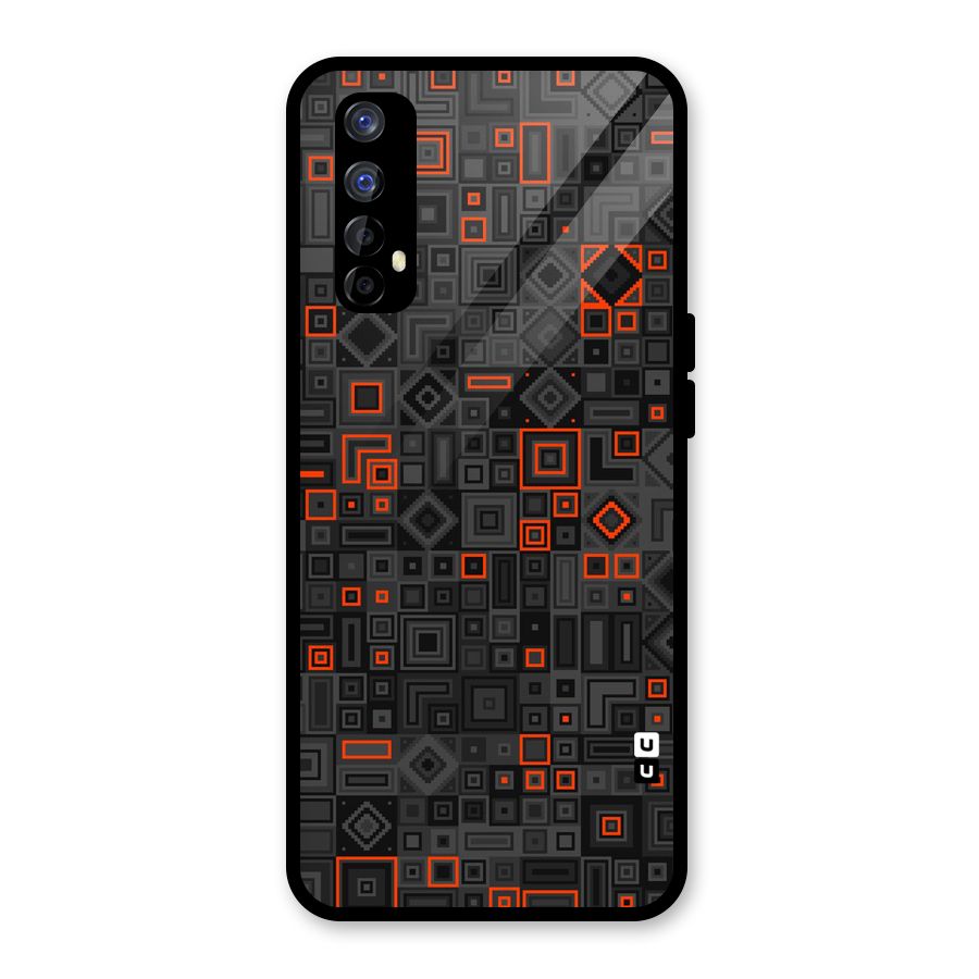 Orange Shapes Abstract Glass Back Case for Realme Narzo 20 Pro