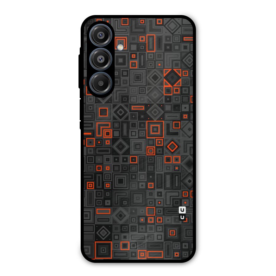 Orange Shapes Abstract Metal Back Case for Galaxy A16 5G