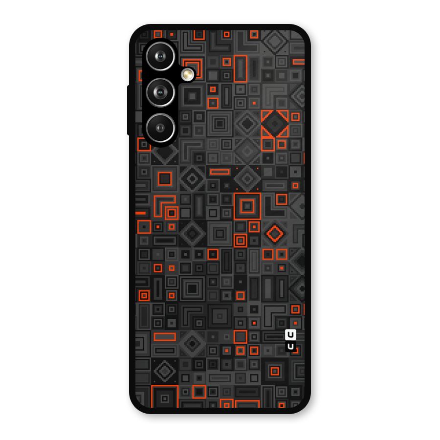 Orange Shapes Abstract Metal Back Case for Galaxy F54