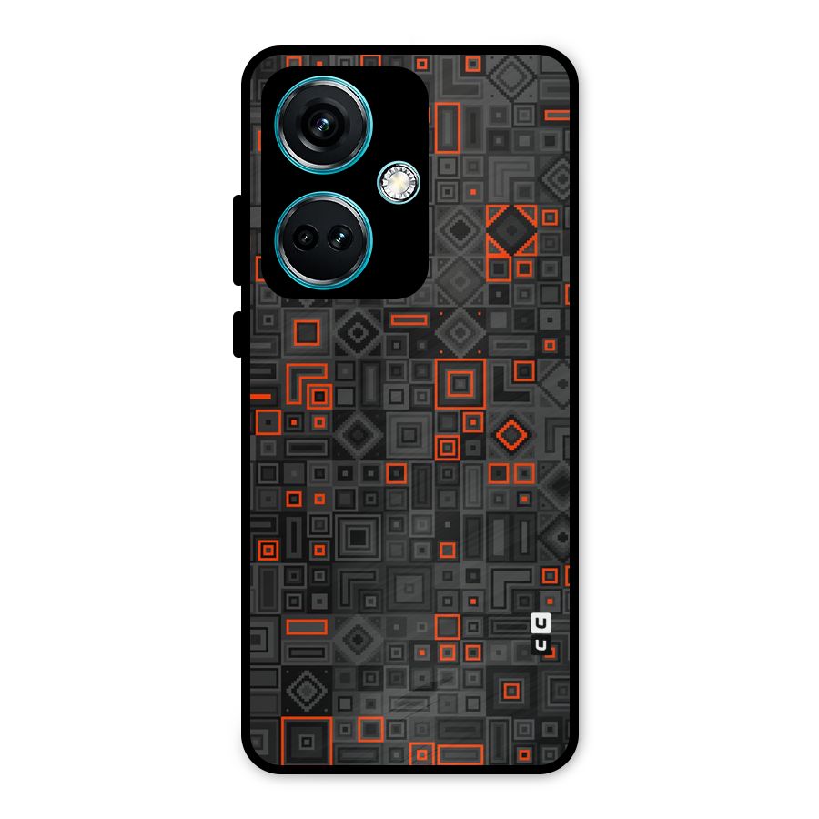 Orange Shapes Abstract Metal Back Case for OnePlus Nord CE 3 5G