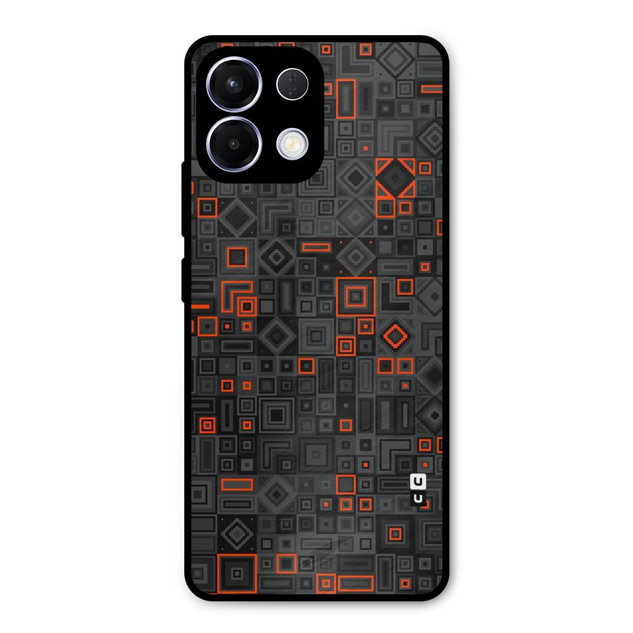 Orange Shapes Abstract Metal Back Case for Oppo K13