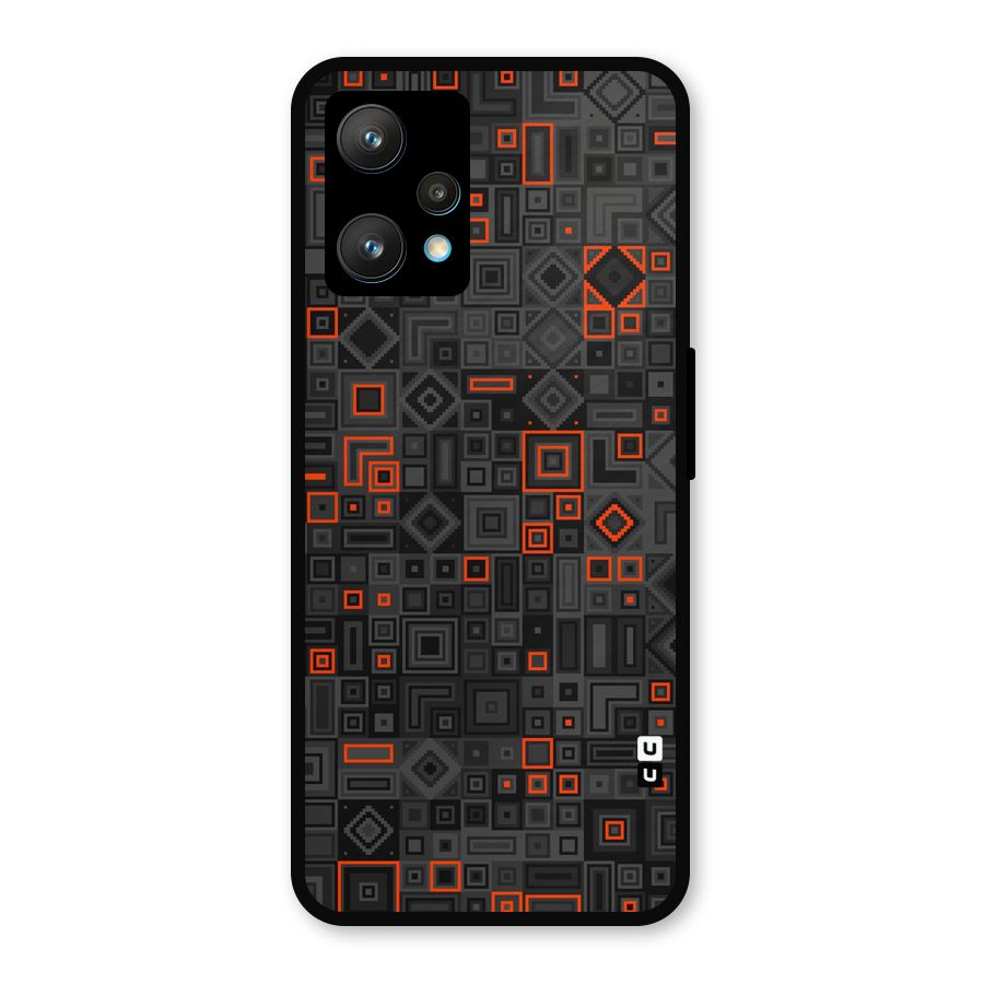 Orange Shapes Abstract Metal Back Case for Realme 9 Pro Plus 5G