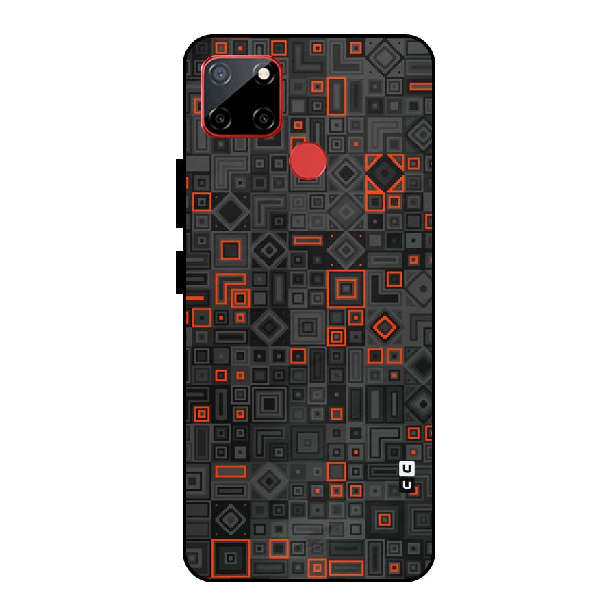 Orange Shapes Abstract Metal Back Case for Realme C12