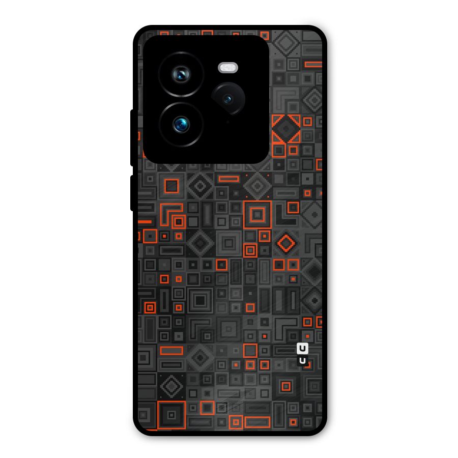 Orange Shapes Abstract Metal Back Case for Realme GT 7 Pro