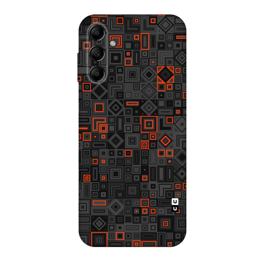 Orange Shapes Abstract Original Polycarbonate Back Case for Galaxy A14 5G