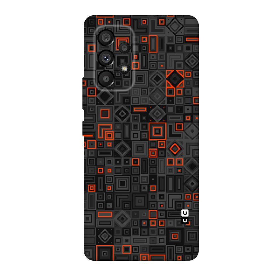 Orange Shapes Abstract Original Polycarbonate Back Case for Galaxy A53 5G