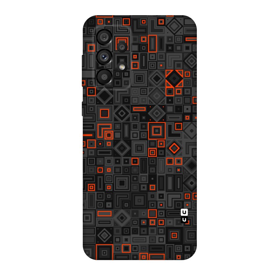 Orange Shapes Abstract Original Polycarbonate Back Case for Galaxy A73 5G