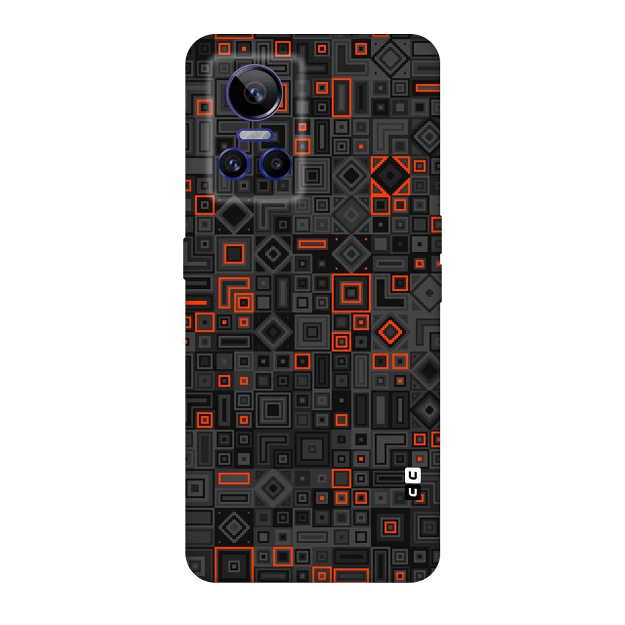 Orange Shapes Abstract Original Polycarbonate Back Case for Realme GT Neo 3