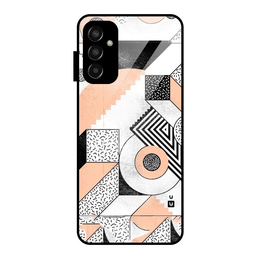 Orange Zig Zag Glass Back Case for Galaxy F13