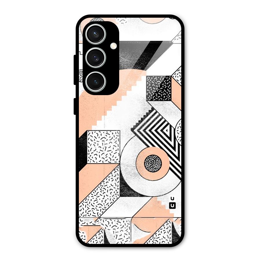 Orange Zig Zag Glass Back Case for Galaxy S23 FE