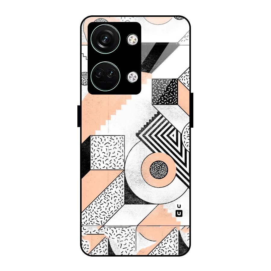 Orange Zig Zag Glass Back Case for Oneplus Nord 3