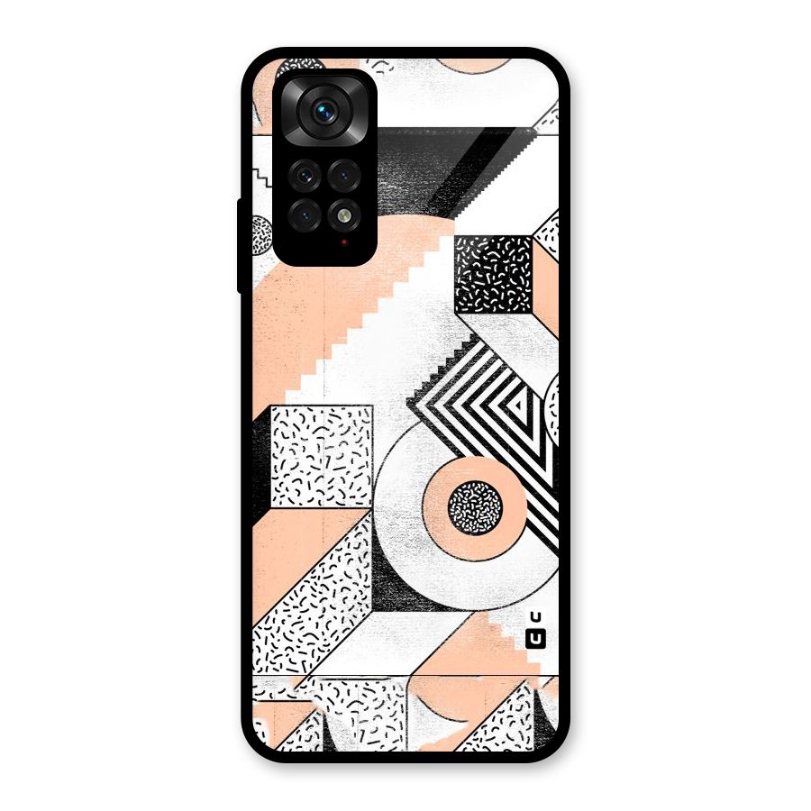 Orange Zig Zag Glass Back Case for Redmi Note 11S