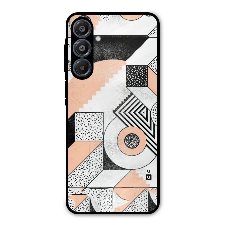 Orange Zig Zag Metal Back Case for Galaxy A16 5G
