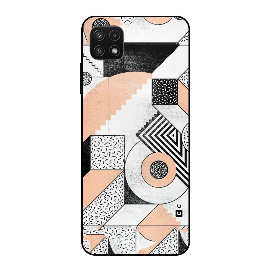 Orange Zig Zag Metal Back Case for Galaxy A22 5G