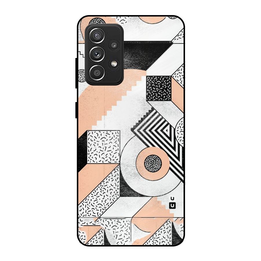 Orange Zig Zag Metal Back Case for Galaxy A52s 5G