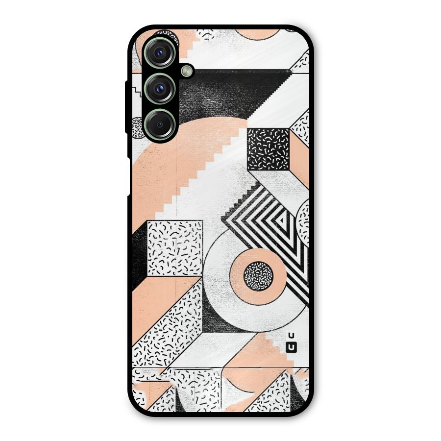 Orange Zig Zag Metal Back Case for Galaxy F34