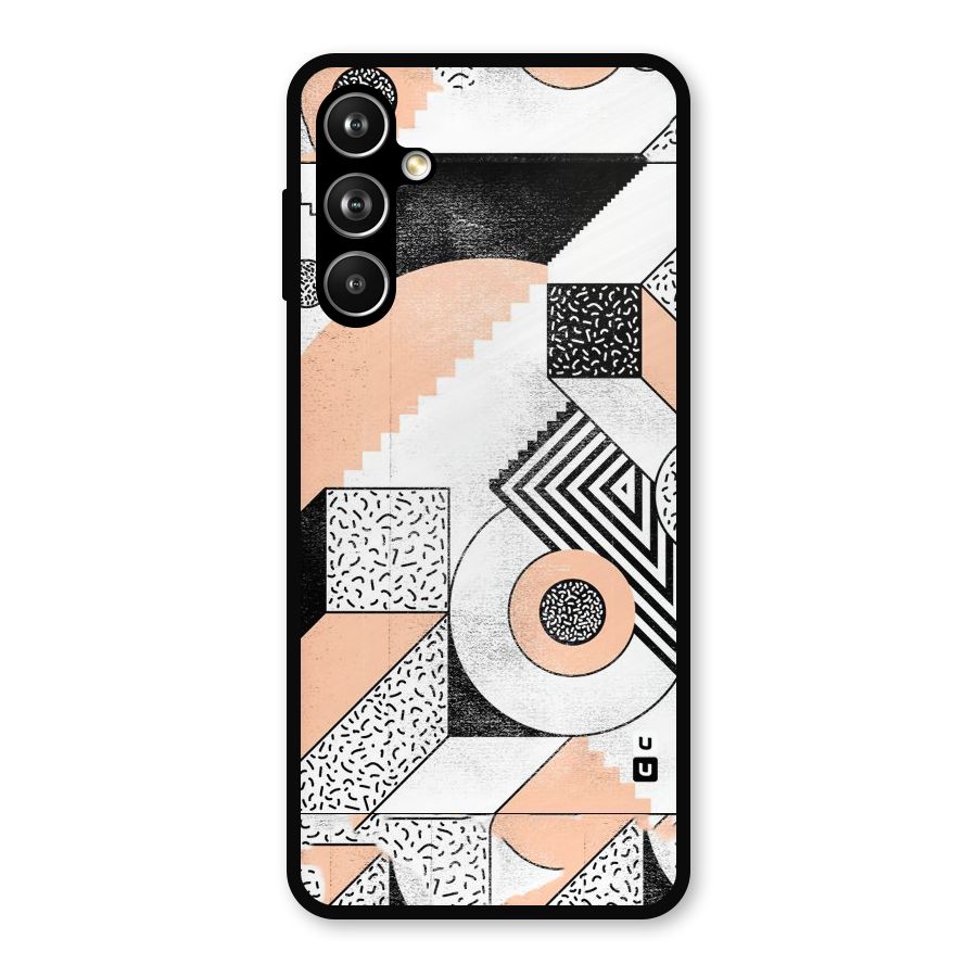 Orange Zig Zag Metal Back Case for Galaxy F54