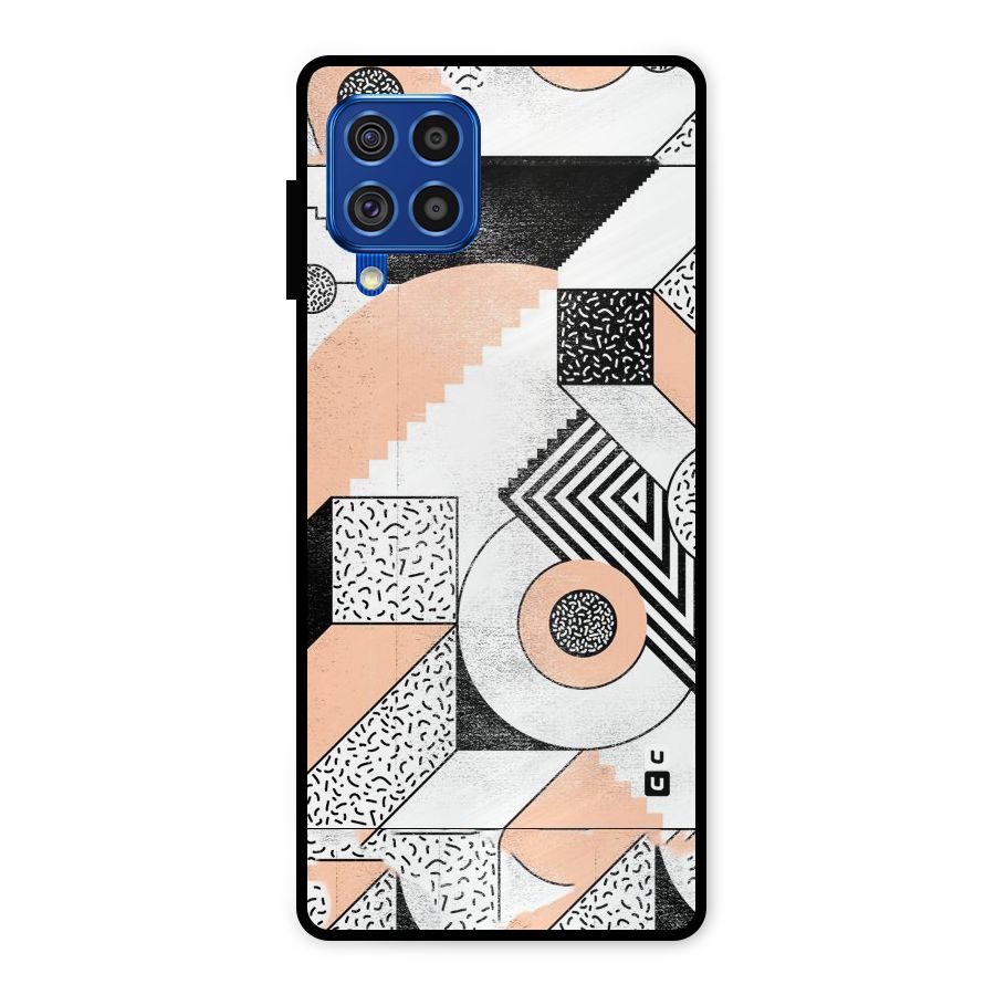 Orange Zig Zag Metal Back Case for Galaxy F62
