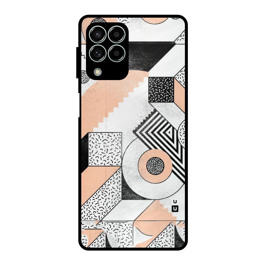 Orange Zig Zag Metal Back Case for Galaxy M33