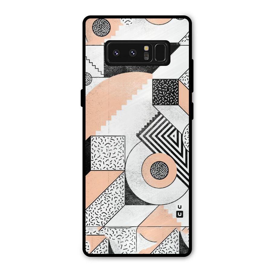 Orange Zig Zag Metal Back Case for Galaxy Note 8