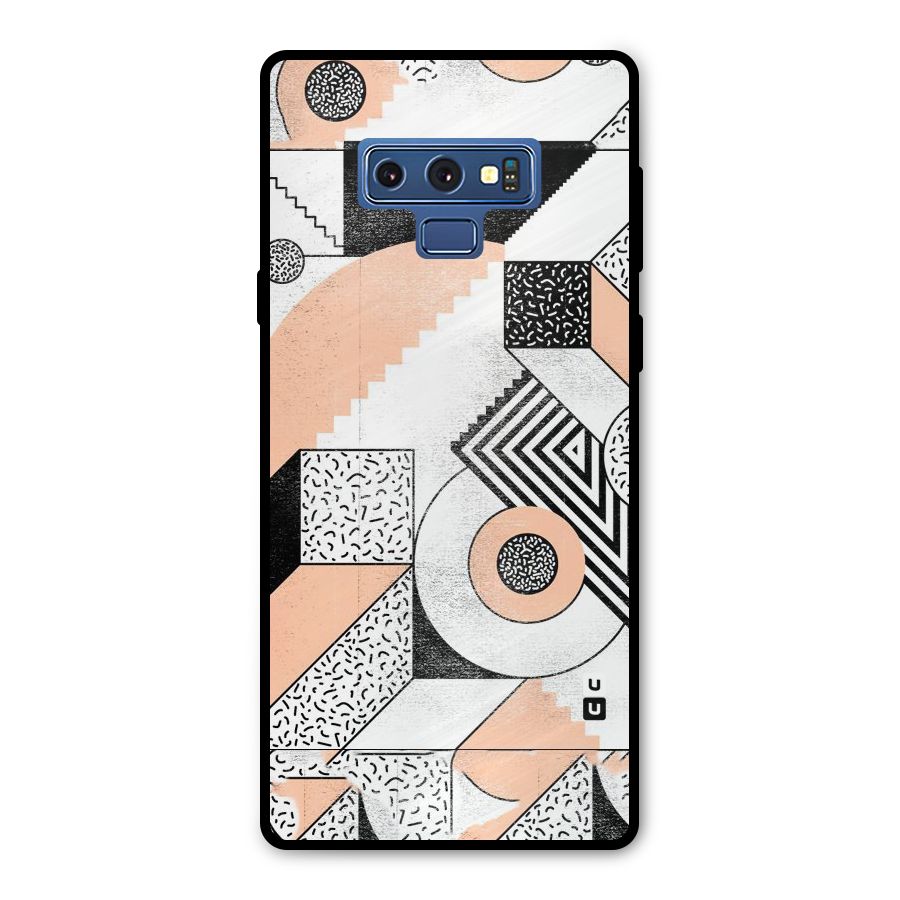 Orange Zig Zag Metal Back Case for Galaxy Note 9