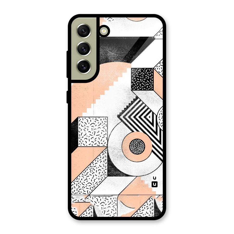 Orange Zig Zag Metal Back Case for Galaxy S21 FE 5G (2023)