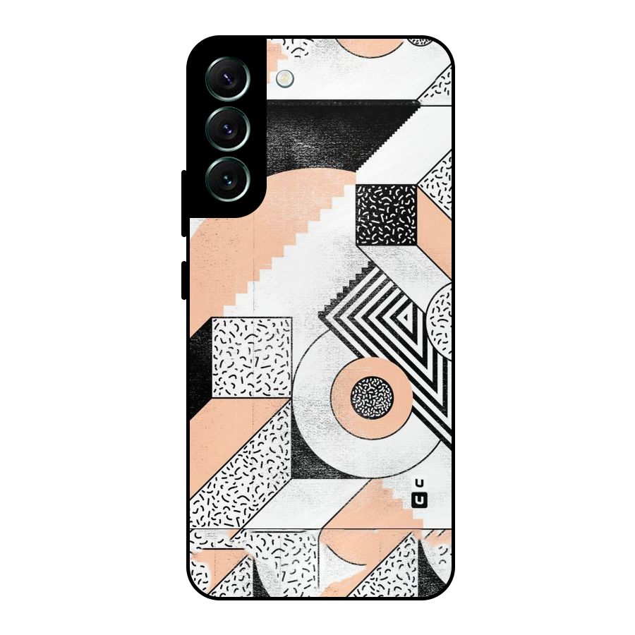 Orange Zig Zag Metal Back Case for Galaxy S22 Plus 5G
